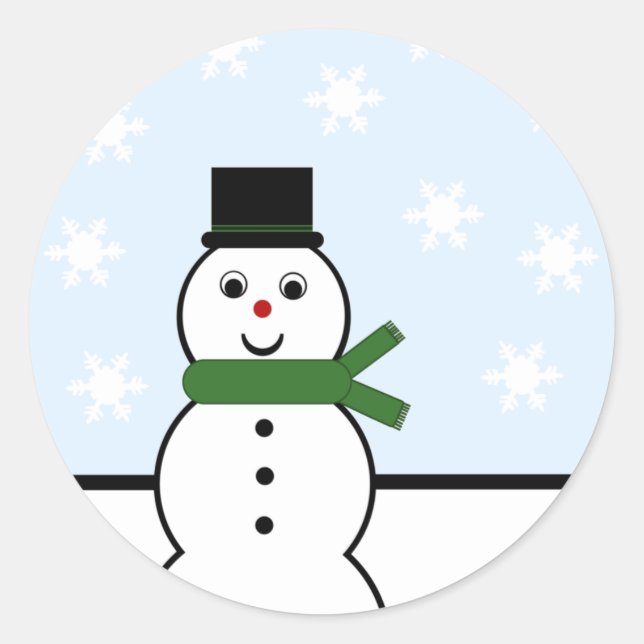 Snow Day Snowman Stickers (Front)