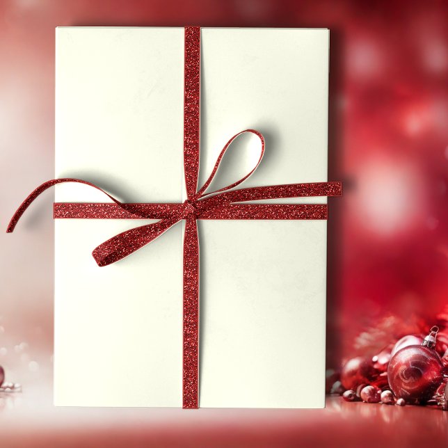 Snow Day Solid Holiday Cream Wrapping Paper (Creator Uploaded)