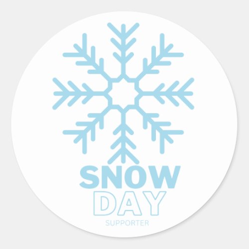 Snow Day Supporter Classic Round Sticker