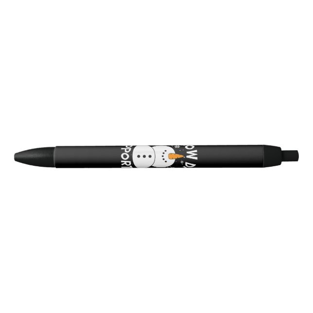 Snow Day Supporter Snowflake Funny Teacher Christm Pen (Front)