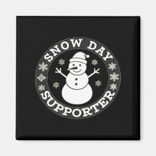 Snow Day Suprter Fun Winter Snowflake Teacher Stud Magnet
