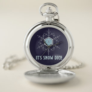 Snow Dice D&D Pocket Watch