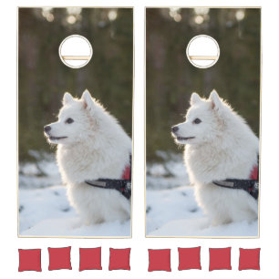 Snow Dog Zazzle_Growshop. Cornhole Set