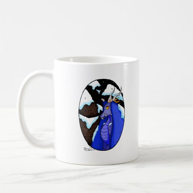 Snow Dragon Mug (Left)