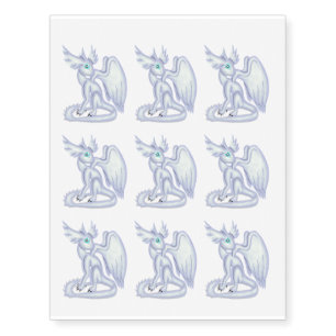 Snow Dragon Temporary Tattoos