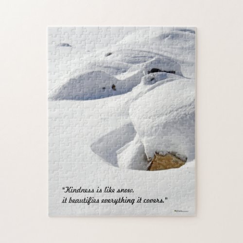 Snow Drifts Over Rocks Jigsaw Puzzle