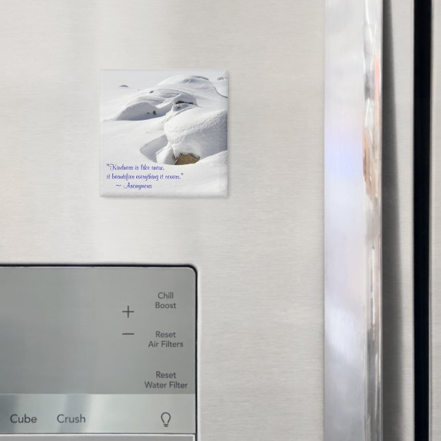 Snow Drifts Over Rocks Personalized Magnet (In Situ (Fridge))