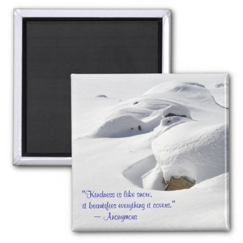 Snow Drifts Over Rocks Personalized Magnet