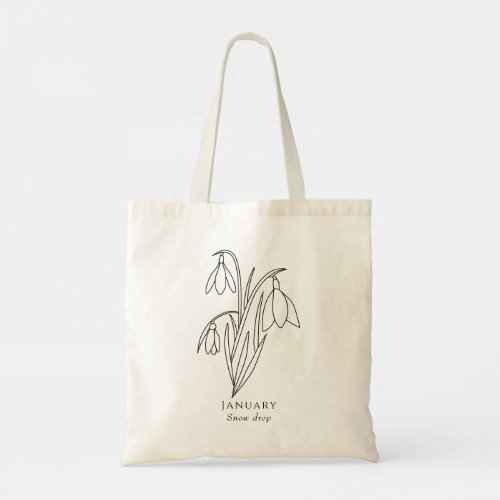 Snow drop _ January birth month flower  Tote Bag