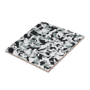 Snow Dust Camouflage Ceramic Tile