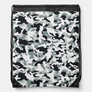 Snow Dust Camouflage   Drawstring Bag