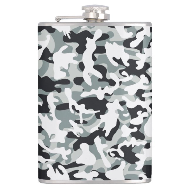 Snow Dust Camouflage  Flask (Front)