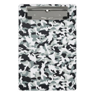 Snow Dust Camouflage Mini Clipboard