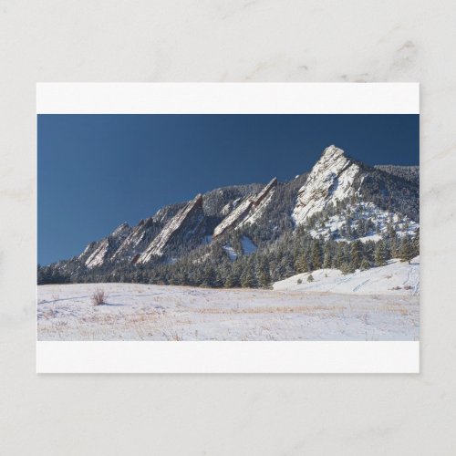 Snow Dusted Flatirons Boulder Colorado Panorama Postcard