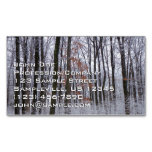 Snow Dusted Forest Winter Landscape Photography Business Card Magnet