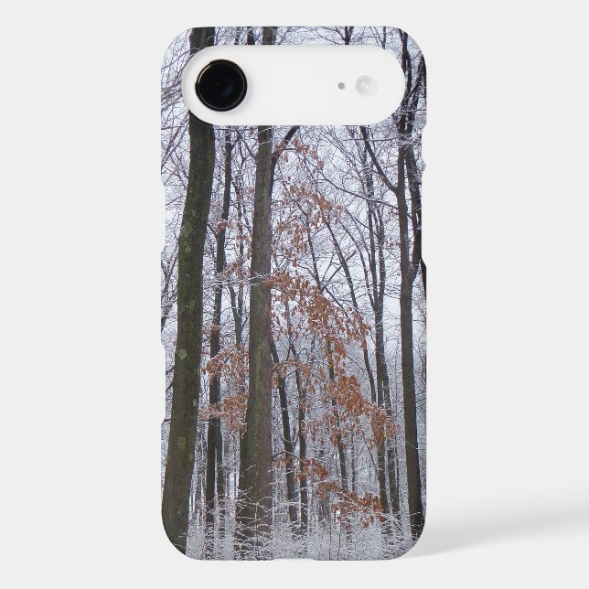Snow Dusted Forest Winter Landscape Photography Case-Mate iPhone Case (Back)