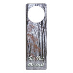 Snow Dusted Forest Winter Landscape Photography Door Hanger