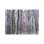 Snow Dusted Forest Winter Landscape Photography Fleece Blanket
