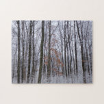 Snow Dusted Forest Winter Landscape Photography Jigsaw Puzzle