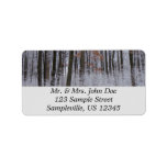 Snow Dusted Forest Winter Landscape Photography Label