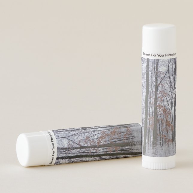 Snow Dusted Forest Winter Landscape Photography Lip Balm (Front)