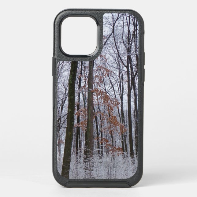 Snow Dusted Forest Winter Landscape Photography Otterbox iPhone Case (Back)
