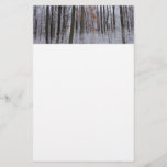 Snow Dusted Forest Winter Landscape Photography Stationery