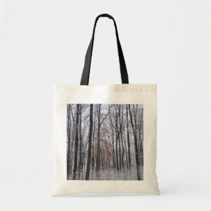Snow Dusted Forest Winter Landscape Photography Tote Bag