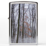 Snow Dusted Forest Winter Landscape Photography Zippo Lighter