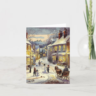 Snow-dusted Village Thank You Card