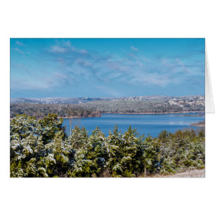 Snow Dusting At Table Rock Lake Greeting Card