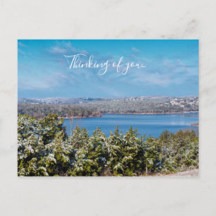 Snow Dusting At Table Rock Lake Thinking Of You Postcard