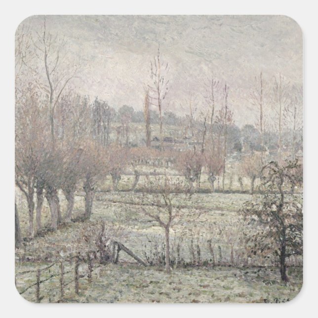 Snow Effect at Eragny, 1894 Square Sticker (Front)