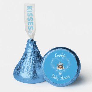 Snow Excited Blue Teddy Bear Baby Shower Hershey®'s Kisses®