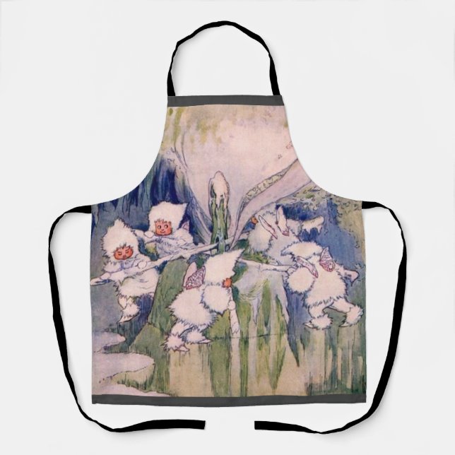 Snow Faeries Making Snow Apron (Front)
