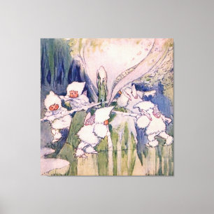 Snow Faeries Making Snow Canvas Print
