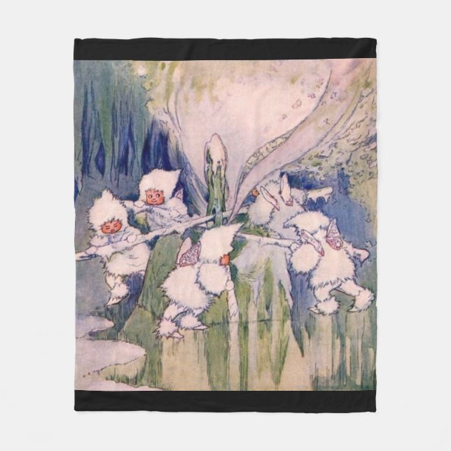 Snow Faeries Making Snow Fleece Blanket (Front)