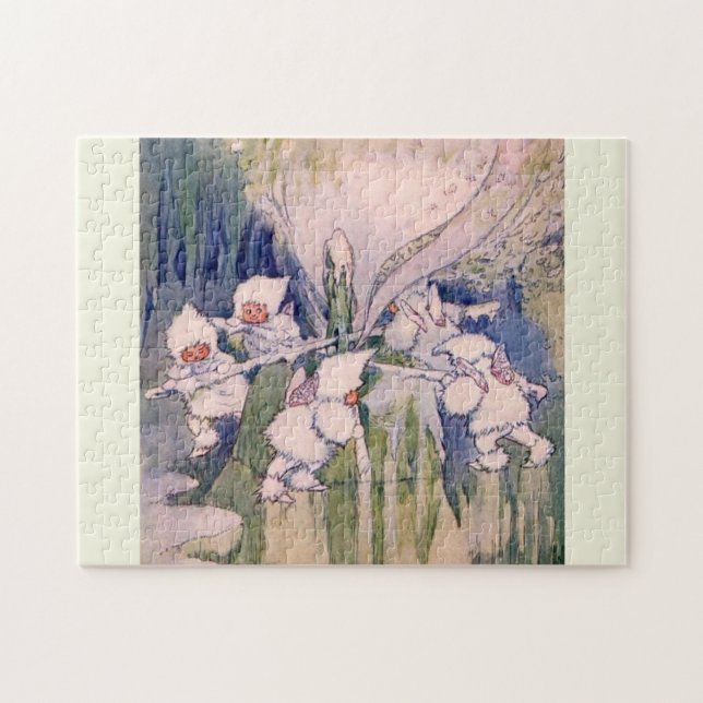 Snow Faeries Making Snow Jigsaw Puzzle (Horizontal)