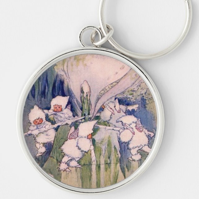 Snow Faeries Making Snow Keychain (Front)