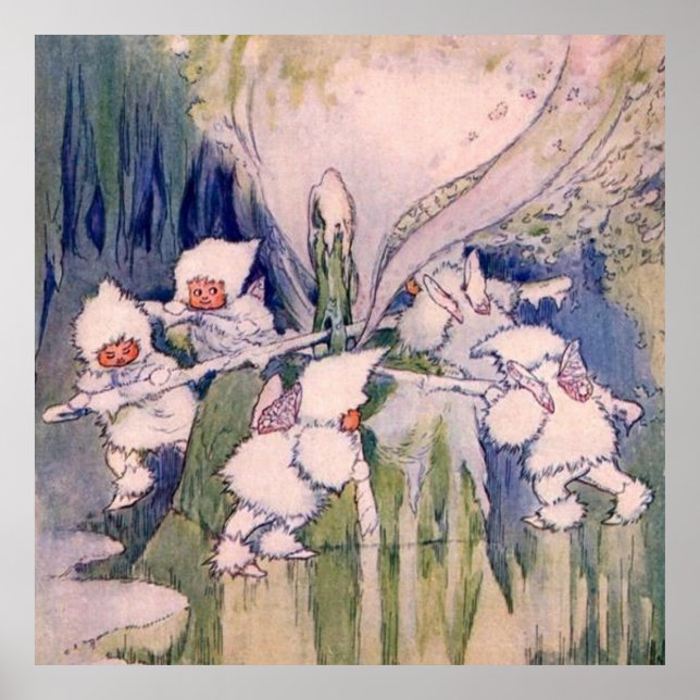 Snow Faeries Making Snow Poster (Front)