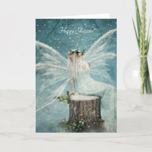 snow fairy holiday card