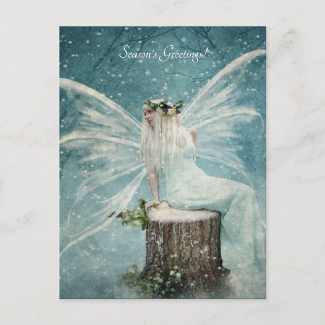 snow fairy holiday postcard (Front)