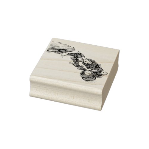 Snow Fall Rubber Stamp