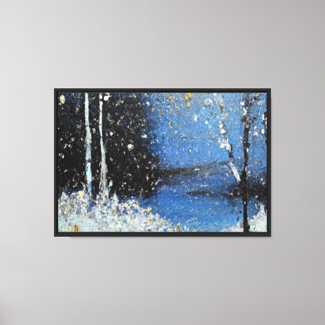 Snow Fall Stretched Canvas Print (Front)
