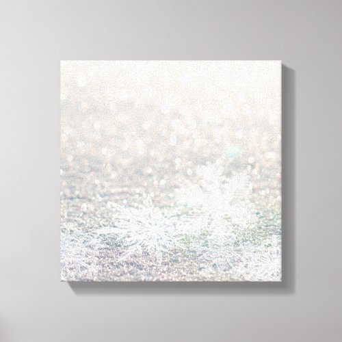 Snow Falling Onto Ground Canvas Print