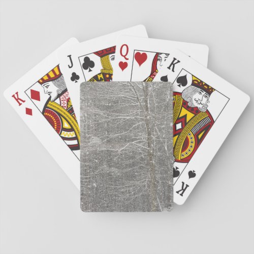 Snow Falling Poker Cards