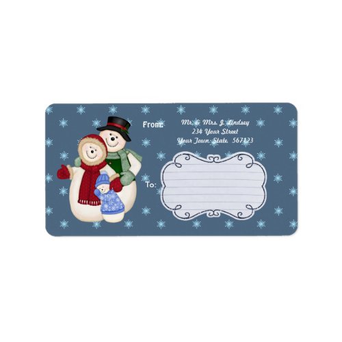 Snow Family Mailing Label