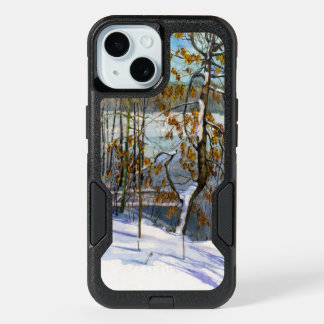 Snow fell Watercolor iPhone 15 Case