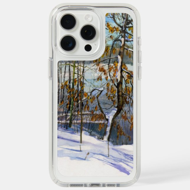 Snow fell Watercolor painting Speck iPhone Case (Front (White Titanium))