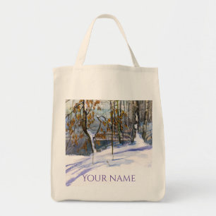 Snow fell Watercolor painting Tote Bag